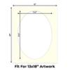 Textured Cream Acid Free 16x20 Oval Picture Frame Mat with White Core Bevel Cut for 13x18 Pictures - Fits 16x20 Frame - Pack of 10 Matboard Show Kits With Acid Free Backings & Clear Bags view 2