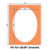 CountryArtHouse Orange Acid Free 16x20 Oval Picture Frame Mat with White Core Bevel Cut for 13x18 Pictures - Fits 16x20 Frame - Pack of 10 Matboard Show Kits with Acid Free Backings & Clear Bags view 2