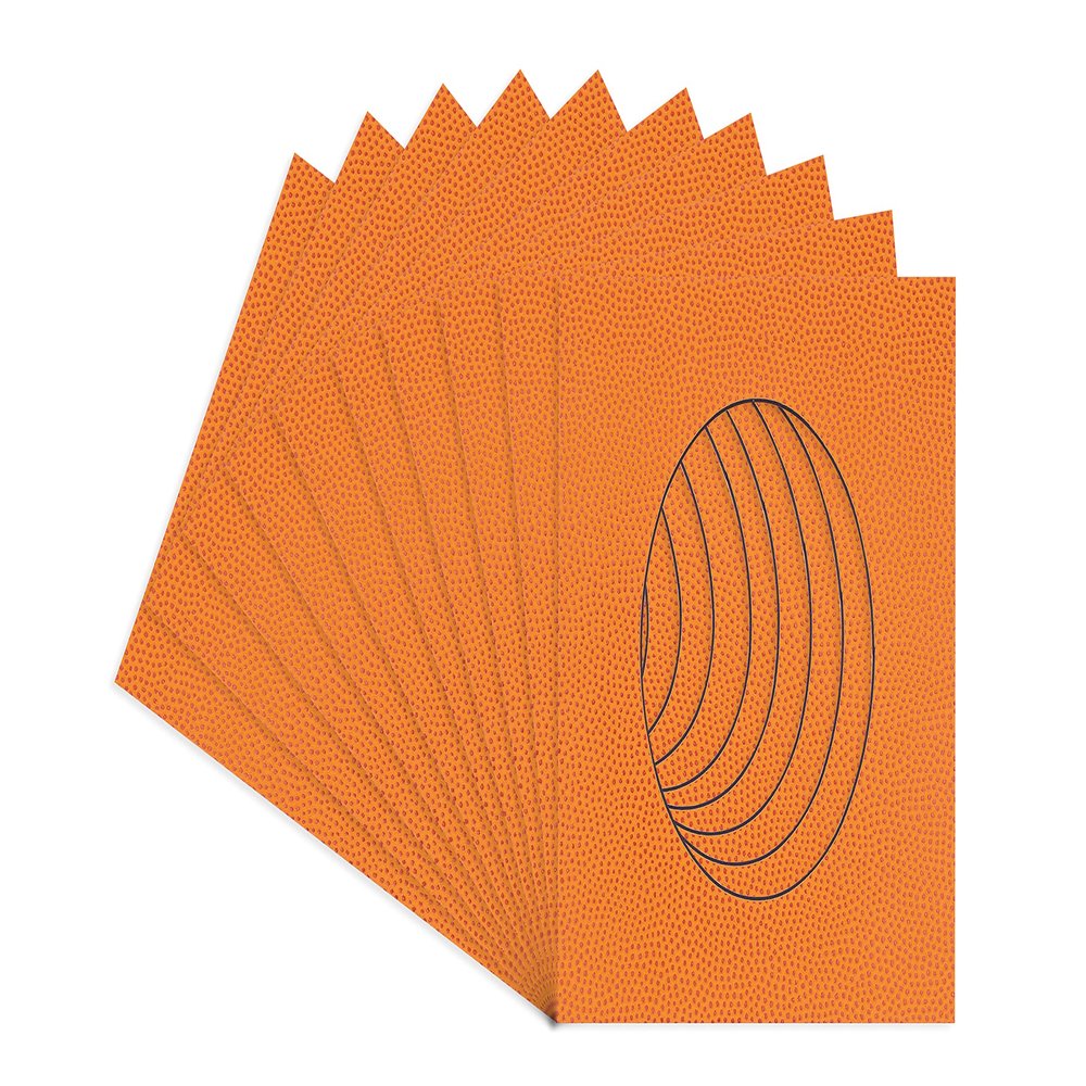 Basketball Texture Acid Free 8x11 Oval Picture Frame Mat with White Core Bevel Cut for 5.5x8.5 Pictures - Fits 8x11 Frame - Pack of 10 Matboard Show Kits With Acid Free Backings & Clear Bags