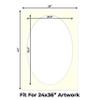 CountryArtHouse Textured Cream Acid Free 28x40 Oval Picture Frame Mat with White Core Bevel Cut for 24x36 Pictures - Fits 28x40 Frame - Pack of 10 Matboards view 2