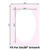CountryArtHouse Soft Pink Acid Free 28x40 Oval Picture Frame Mat with White Core Bevel Cut for 24x36 Pictures - Fits 28x40 Frame - Pack of 25 Matboards view 2