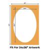 CountryArtHouse Golden Orange Acid Free 28x40 Oval Picture Frame Mat with White Core Bevel Cut for 24x36 Pictures - Fits 28x40 Frame - Pack of 10 Matboards view 2