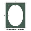 Hunter Green Acid Free 16x20 Oval Picture Frame Mat with White Core Bevel Cut for 13x18 Pictures - Fits 16x20 Frame - Pack of 10 Matboard Show Kits With Acid Free Backings & Clear Bags view 2