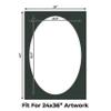 CountryArtHouse Black Acid Free 28x40 Oval Picture Frame Mat with White Core Bevel Cut for 24x36 Pictures - Fits 28x40 Frame - Pack of 10 Matboard Show Kits with Acid Free Backings & Clear Bags view 2