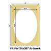 CountryArtHouse Soft Yellow Acid Free 28x40 Oval Picture Frame Mat with White Core Bevel Cut for 24x36 Pictures - Fits 28x40 Frame - Pack of 10 Matboard Show Kits with Acid Free Backings & Clear Bags view 2