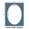 CountryArtHouse Steel Blue Acid Free 16x20 Oval Picture Frame Mat with White Core Bevel Cut for 13x18 Pictures - Fits 16x20 Frame - Pack of 25 Matboard Show Kits With Acid Free Backings & Clear Bags view 2