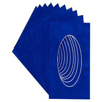 CountryArtHouse Royal Blue Suede Acid Free 9x11 Oval Picture Frame Mat with White Core Bevel Cut for 7x9 Pictures - Fits 9x11 Frame - Pack of 25 Matboards
