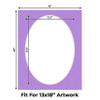 Light Purple Acid Free 16x20 Oval Picture Frame Mat with White Core Bevel Cut for 13x18 Pictures - Fits 16x20 Frame - Pack of 10 Matboard Show Kits With Acid Free Backings & Clear Bags view 2