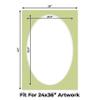 CountryArtHouse Pistachio Green Acid Free 28x40 Oval Picture Frame Mat with White Core Bevel Cut for 24x36 Pictures - Fits 28x40 Frame - Pack of 25 Matboards view 2
