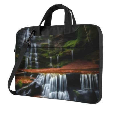 MYGANN Waterfall View Ultra-Thin Waterproof Laptop Bag With Shoulder Strap And Handle For Daily Business Trips15.6 Inch