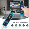 2 Pack Cute Roku Remote Cover - Silicone Protective Case for Roku TV TCL - Anti Slip Remote Sleeve Glow in The Dark (Glow Green + Glow Blue) view 3