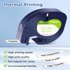2-Set Label Maker Paper Replacement for Dymo Label Maker Refills 91330 Self-Adhesive White Paper Label Refill 12mm x 4m 1/2 x 13 Work with DYMO LetraTag Label Makers LT-100H LT-100T QX50 view 4
