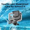 PALUMMA Waterproof Case for DJI Action 3/4 Camera, 40M/131FT Diving Housing Protective Shell Underwater Accessories KitBlack view 2