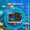 PALUMMA Waterproof Case for DJI Action 3/4 Camera, 40M/131FT Diving Housing Protective Shell Underwater Accessories KitBlack view 3