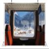 CORFOTO 7x5ft Fabric Winter Train Window Photography Backdrop Train Snow Mountain Outside The Window Background Winter Train Themed Party Decorations Christmas Party Photo Studio Booth Props view 4