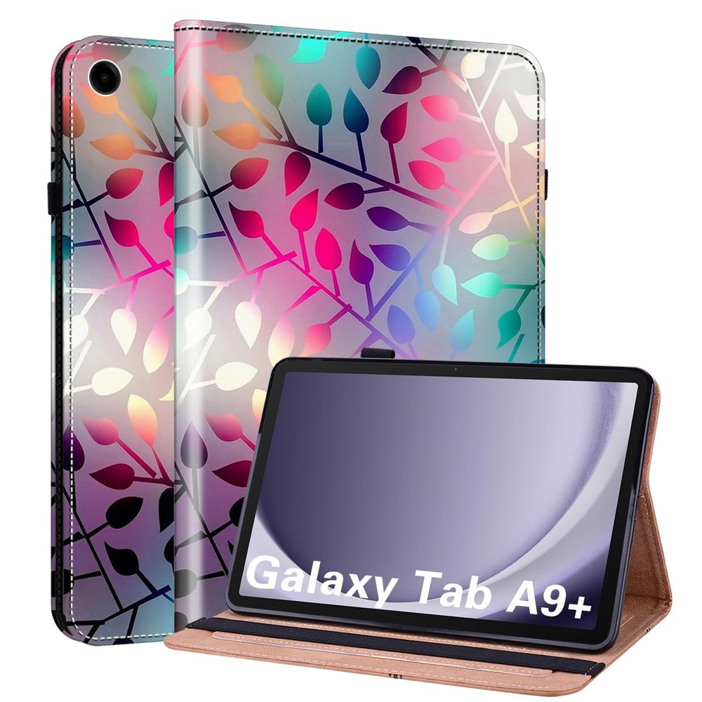 ALILANG Case for Samsung Galaxy Tab A11 Plus 2025 /A9 Plus 2023 11 inch, PU Leather Folio Cover with Multi-Angle Stand and Pen Holder for Galaxy Tab A9 Plus Tablet Case -Maple Leaf