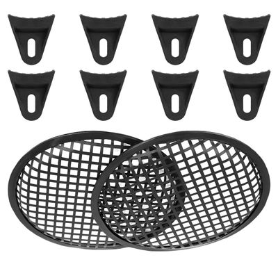 Taimmach 2pcs Car Speaker Subwoofer Cover Metal Mesh Audio Grill Horn Guard 8 Inch Black