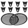 Taimmach 2pcs Car Speaker Subwoofer Cover Metal Mesh Audio Grill Horn Guard 8 Inch Black view 1