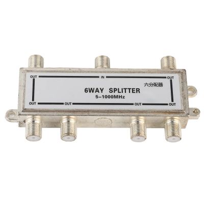 Coaxial Cable Splitter, 6 Way TV Signal Splitter for TV Signal