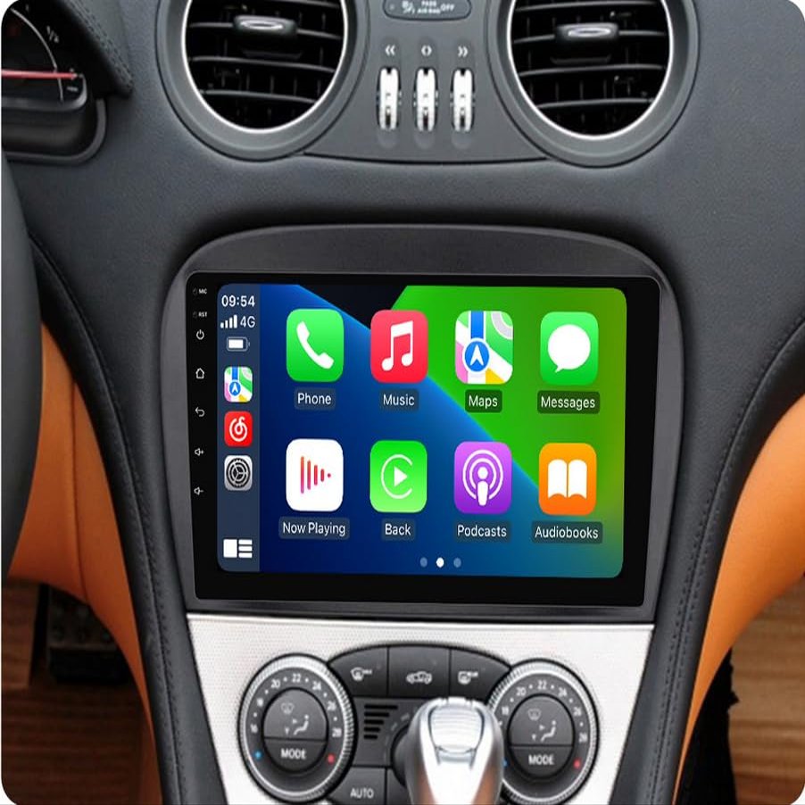 Car Radio Stereo for Mercedes-Benz R230 SL350 SL500 SL55 SL600 SL65 2001-2007, Android 12 Head Unit Touch Screen Built in Apple Carplay Andriod Auto DSP IPS Bluetooth GPS Navigation (8-Core 2+32GB)