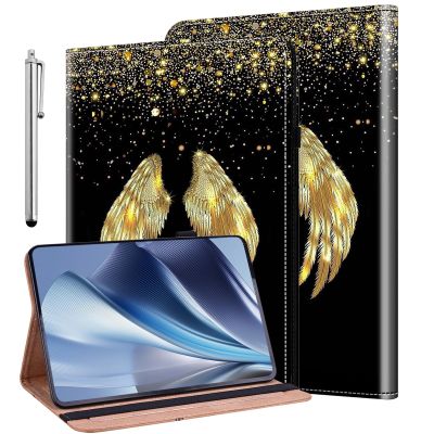 ALILANG Samsung Galaxy Tab S2 9.7 Inch Case 2015 (SM-T810/T815/T813) With Stylus, Shockproof Folding Stand Cover - Gold Wings