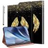 ALILANG Samsung Galaxy Tab S2 9.7 Inch Case 2015 (SM-T810/T815/T813) With Stylus, Shockproof Folding Stand Cover - Gold Wings view 1