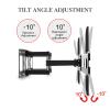 TV Mount Stand for Most 32-70 Inch TV, Universal Tilt TV Wall Mount Low Profile Flat TV Bracket Television Stands Base Max VESA 600x400 mm/up and Down -10~10/Bearing 110 Lbs,Black C view 3