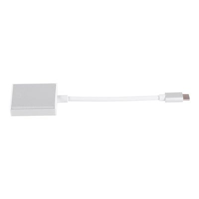 Cyrank USB 3.1 Type-C to Vga, Aluminum Alloy USB-C to Converter Vga to USB for Monitor 12 Inch(Silver)