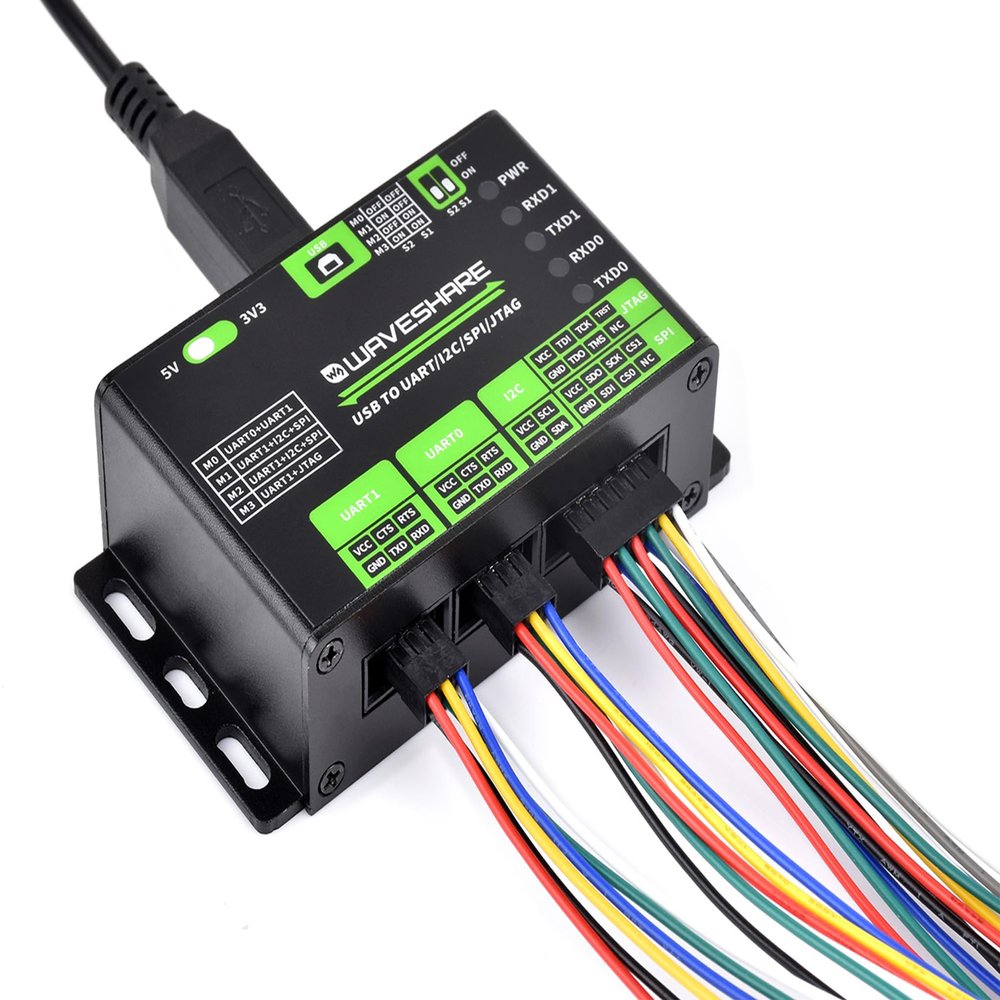 USB to UART/I2C/SPI/JTAG Converter, USB to 2-ch UART, or USB to 1-ch UART + 1-ch I2C + 1-ch SPI, or USB to 1-ch UART + 1-ch JTAG,Compatible with Win7/8/8.1/10/11, Linux, Androidetc.