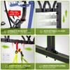 Sttoraboks 2 Bikes Floor Stand,Adjustable Bicycle Parking Rack with Hook for Garage/Indoor/Outdoor,Metal Cycle Storage Organizer Rack for Road Bikes view 2