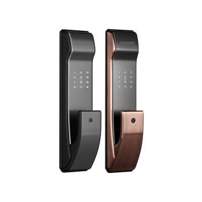 HAvern Household Anti-Theft Door Lock Password Lock Intelligent Door Lock Electronic Lock Fingerprint Application Program (Color : Gray)