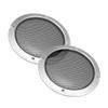 Karlass Car 2pcs 5" Speaker Car Auto Stereo Accessory Grille Cover Subwoofer Grille Mesh Trim Round Horn Protective Guard Silver Tone view 1
