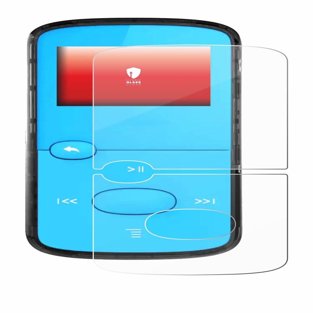 upscreen Screen Protector Film compatible with SanDisk Clip Jam - 9H Glass Protection, Extreme Scratch Resistant