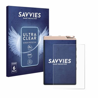 Savvies Screen Protector Compatible with Cowon Plenue D3 Protection Film Clear 6-Pack
