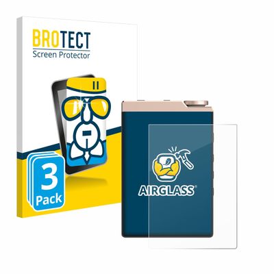 BROTECT Glass Screen Protector Film Compatible with Cowon Plenue D3 (3 Pack) - Glass-Foil 9H Protection [Scratch Resistant, High Clarity]