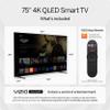 VIZIO 75-inch Quantum Pro 4K QLED 120Hz Smart TV with 1,000 nits Brightness, Dolby Vision, Local Dimming, 240FPS 1080p PC Gaming, WiFi 6E, Apple AirPlay, Google Cast Built-in (VQP75C-84, 2023) view 3