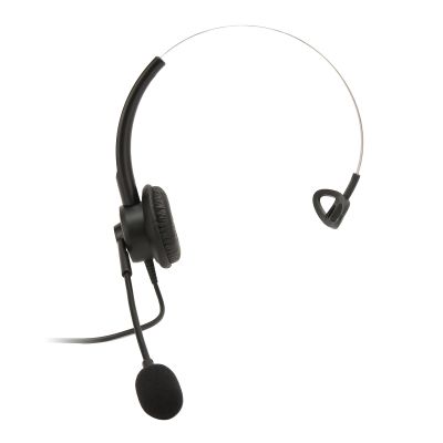 Yunseity Telephone Headset, VT200 Crystal Head Customer Service Headset Single Ear Type, Noise Canceling Corded Phone Headset with Volume Control & Flexible Mic, All Day Comfort