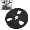 1/4 Empty Take up Reel to Reel Small Hub, 5 Inch Empty Tape Reel Aluminum Alloy 3 Hole Opening Machine Part Recording Takeup Reel (Black) view 2