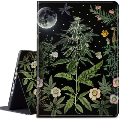 CGFGHHUY for Kindle Scribe Case - 10.2 inch Lightweight Protective PU Leather Smart Stand Cover with Auto Wake/Sleep - Flowers Plants Moon