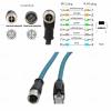 HangTon Ethernet Cable M12 X Code 8 Position Female to RJ45 Cat-7e for Industrial Actuator Sensor Profibus Network Automation Application 30cm view 3