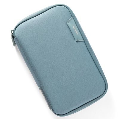 UT Wire Folio 1L Tech Gear Pouch for Personal or Individual Family, Travel, Work Cable Organizer, Electronic Tech Accessories with Label Identification, Small in Arctic Blue