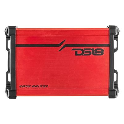 DS18 MP.4A Marine and Powersports Amplifier 4-Channel Full-Range Class D 4 x 40 Watts Rms @ 4-Ohm - Compact IP55 Water-Resistant Amp 480W Max Power - Great for Marine/Motorsports and All Applications
