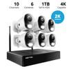 Night Owl 10 Channel Bluetooth Video Home Security Camera System with (6) Plug-in Wi-Fi 2K HD Indoor/Outdoor Spotlight Cameras with 2-Way Audio and 1TB Hard Drive (Expandable up to 10 Cameras) view 2