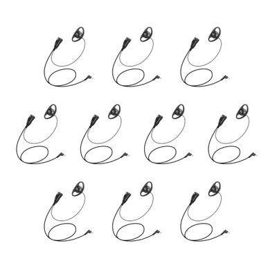 Arrowmax AEH2500-M1 D-Shape Style Earpiece PTT Compatible with Motorola CP200D CP100D R2 DEP450 BPR40D CP200 CP185 BPR40 Yaesu FT-65 FT-25 FT-4X/V XiR P3688 (10 Pieces)