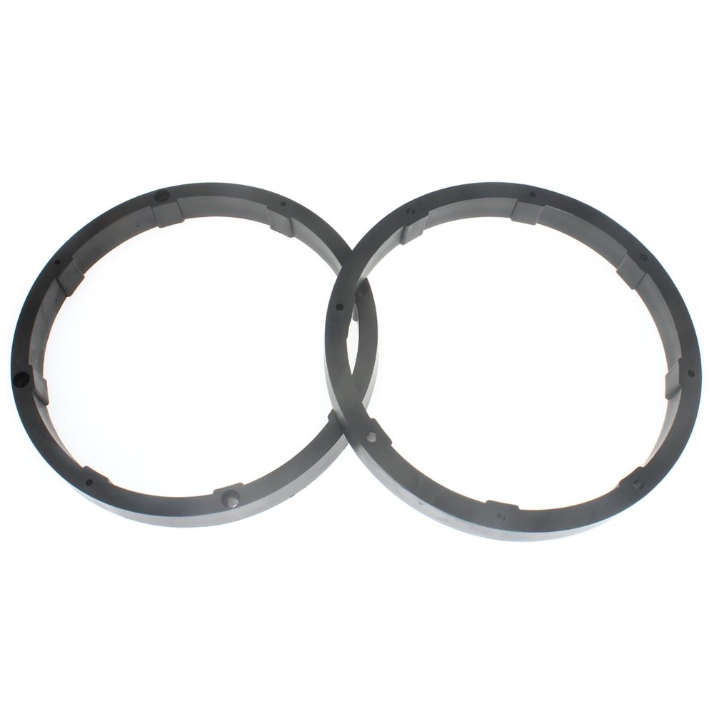 FDXGYH 2 Pcs 6.5-Inch Auto Car Universal Fit ABS Solid Speaker Spacers Car Stereo Speaker Spacer Adaptor Ring Mounting Bracket (Black)