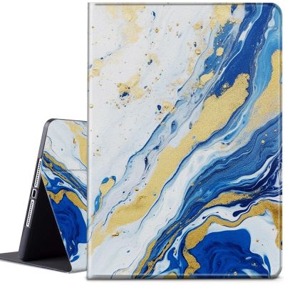 CGFGHHUY for Kindle Scribe Case for Kindle Scribe Cover 10.2 inch Lightweight Protective PU Leather Smart Stand Cover with Auto Wake Sleep Case for Kindle Scribe 2022 - Blue White Marble