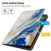 CGFGHHUY for Kindle Scribe Case for Kindle Scribe Cover 10.2 inch Lightweight Protective PU Leather Smart Stand Cover with Auto Wake Sleep Case for Kindle Scribe 2022 - Blue White Marble view 2