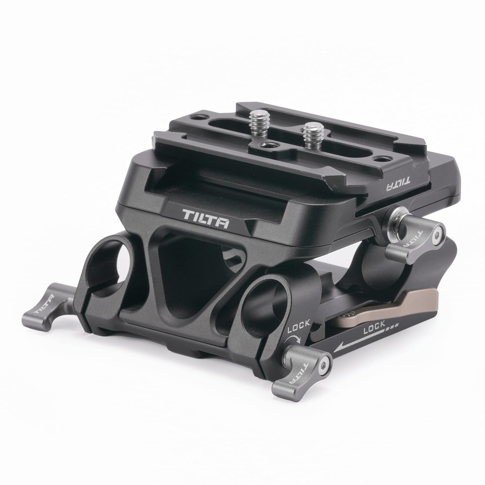 TILTA 15mm LWS Arca Dual Baseplate and ARCA Dual Quick Release Plate for Lightweight Shoulder Rig TA-DBPK-B