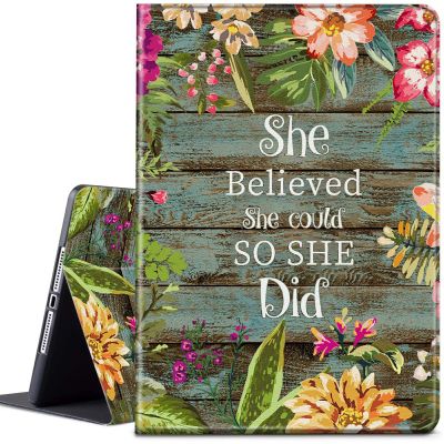 CGFGHHUY for Kindle Scribe Case for Kindle Scribe Cover 10.2 inch Lightweight Protective PU Leather Smart Stand Cover with Auto Wake Sleep Case for Kindle Scribe 2022 - Floral Flowers Plants on Wooden