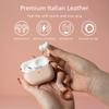 alto Italian Leather Case Cover Compatible AirPods Pro 2nd Generation 2022 Women Men Protective Hard Shell Supports Wireless Charging LED Visible (Misty Pink, AirPods Pro 2) view 2
